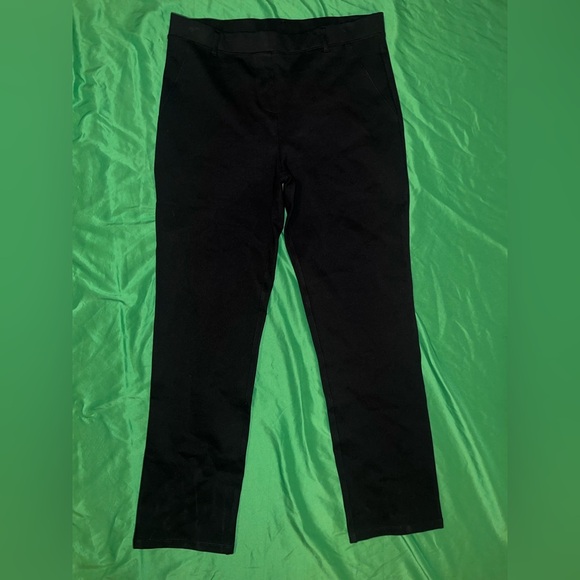 NWOT Quince Black Ultra Stretch Ponte Straight Leg Pants size Large - Picture 4 of 9